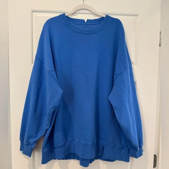 Aerie XL Blue Cotton Sweatshirt - Picture 1 of 6